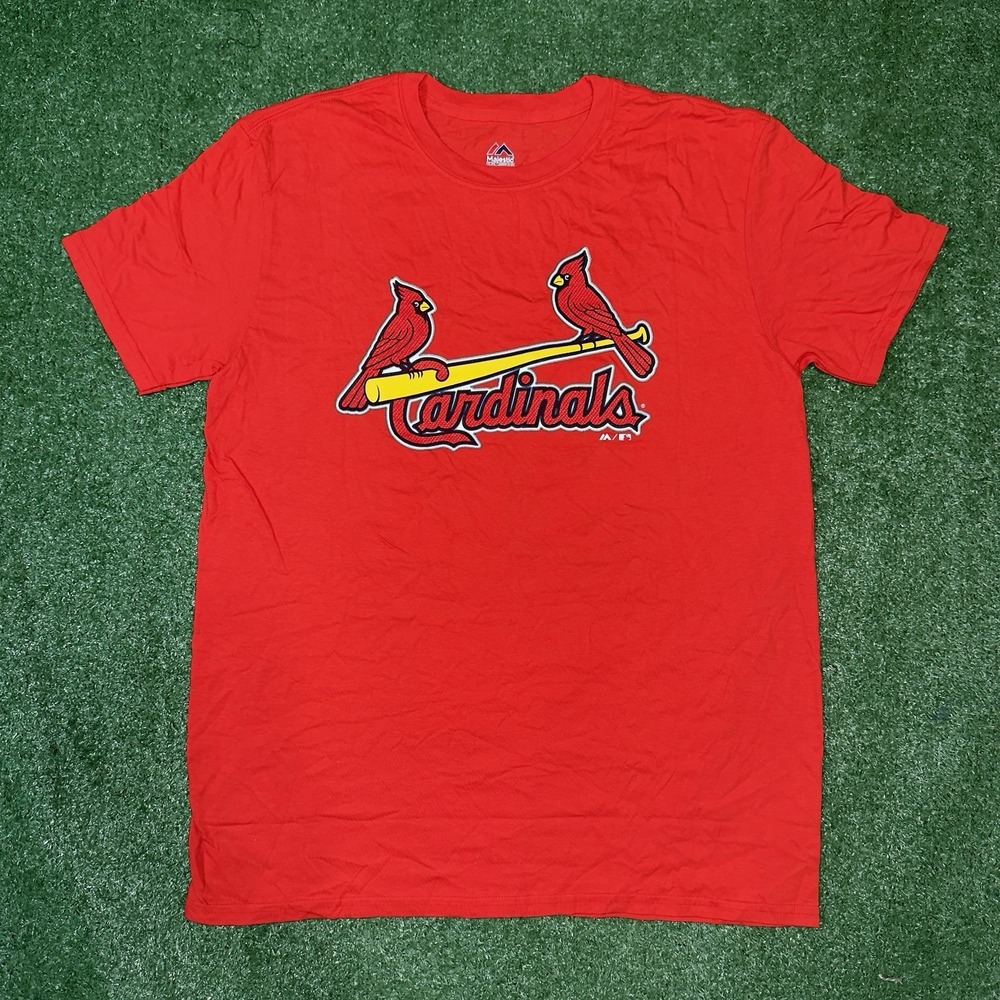 Majestic Harrison Bader Jersey T Shirt Mens Lrg St Louis Cardinals MLB Baseball